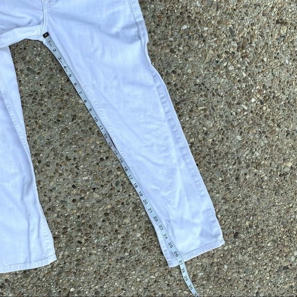 Frame Le Grand Garçon White Denim Mid-Rise Jeans Size 26 - Picture 9 of 12